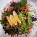 Fresh Garden Salad with Hard-Boiled Eggs