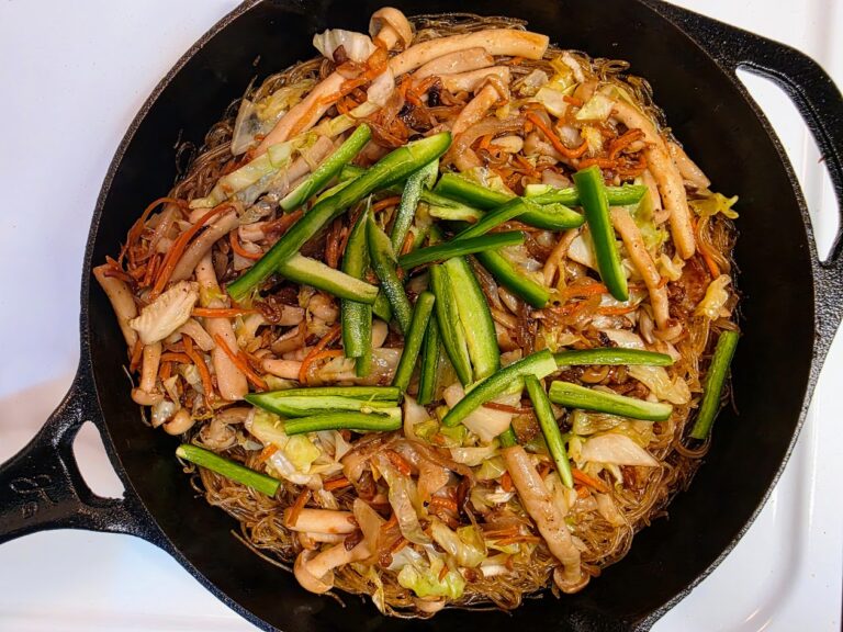 Spicy Pork Pancit Bihon with Dashi Broth