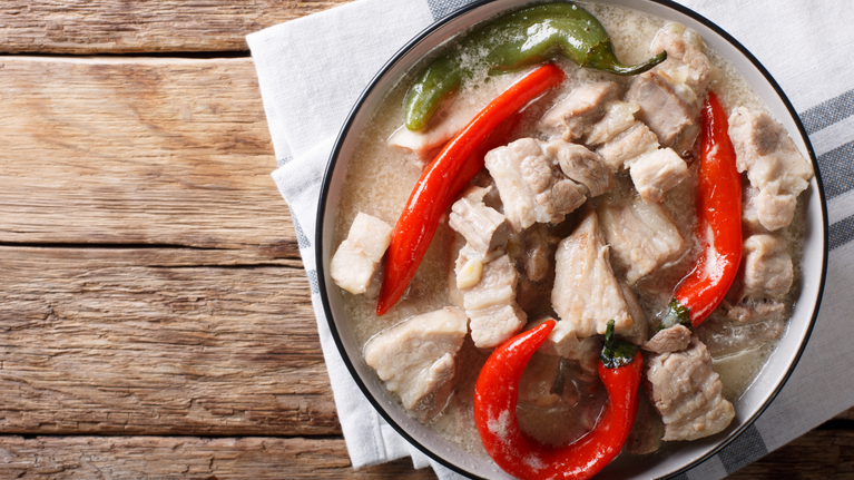 icol Express pork stew in coconut milk with chilies