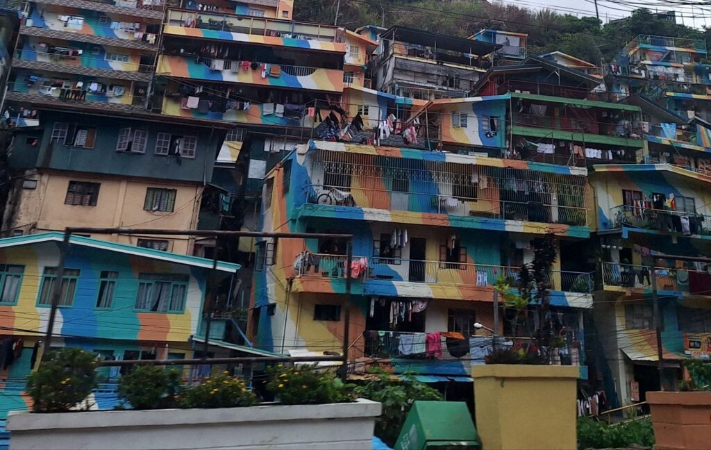 Colorful hillside houses of the Valley of Colors (Colors of StoBoSa) in La Trinidad, Benguet, near Baguio City