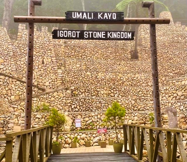 Stone wall entrance sign of the Igorot Stone Kingdom in Baguio City