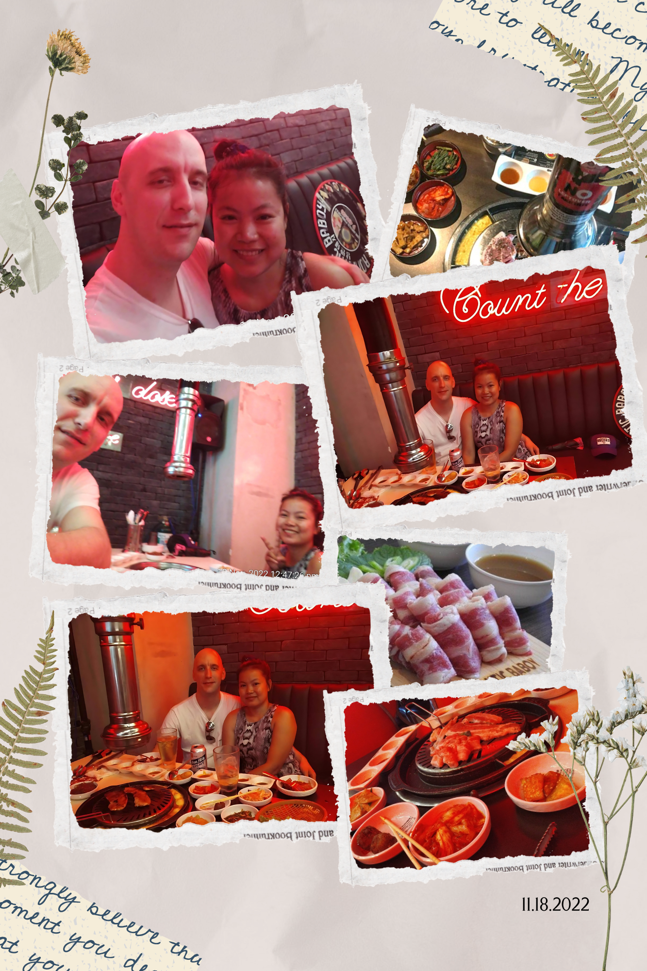 Mike and Angie at Romantic Baboy during their first in-person meeting in McKinley Hill
