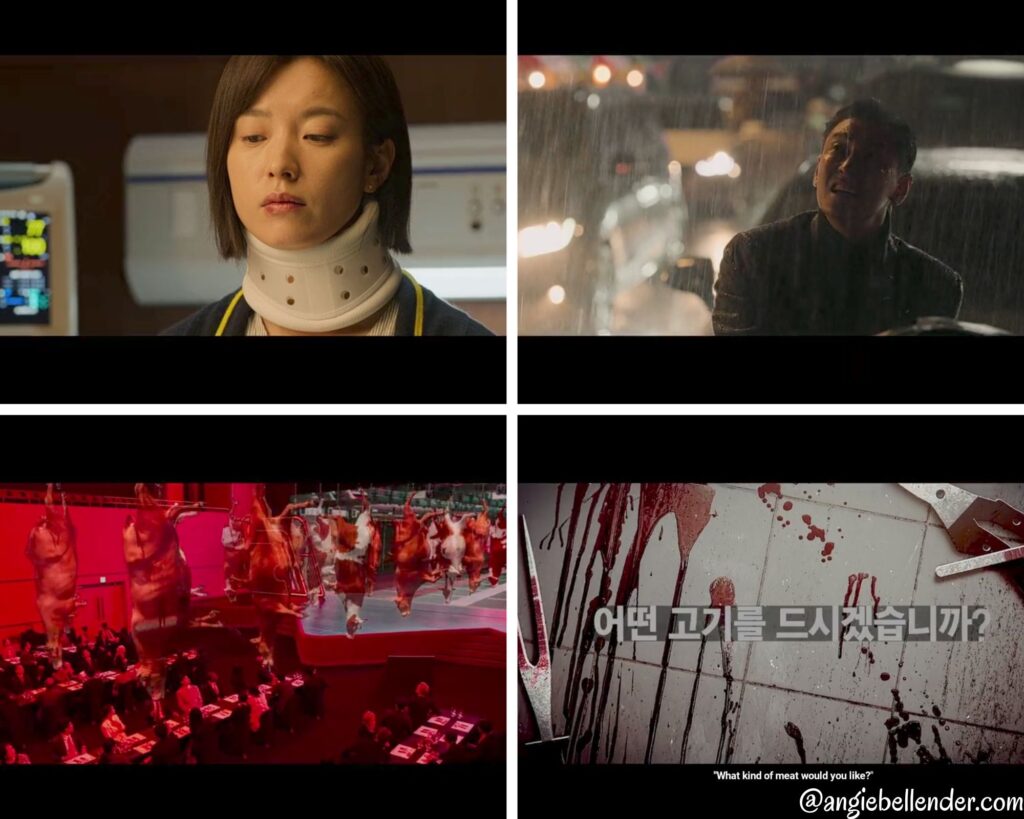 Blood Free Episode 1 collage - Yun Ja-yu and scenes from the Disney+ K-drama Blood Free