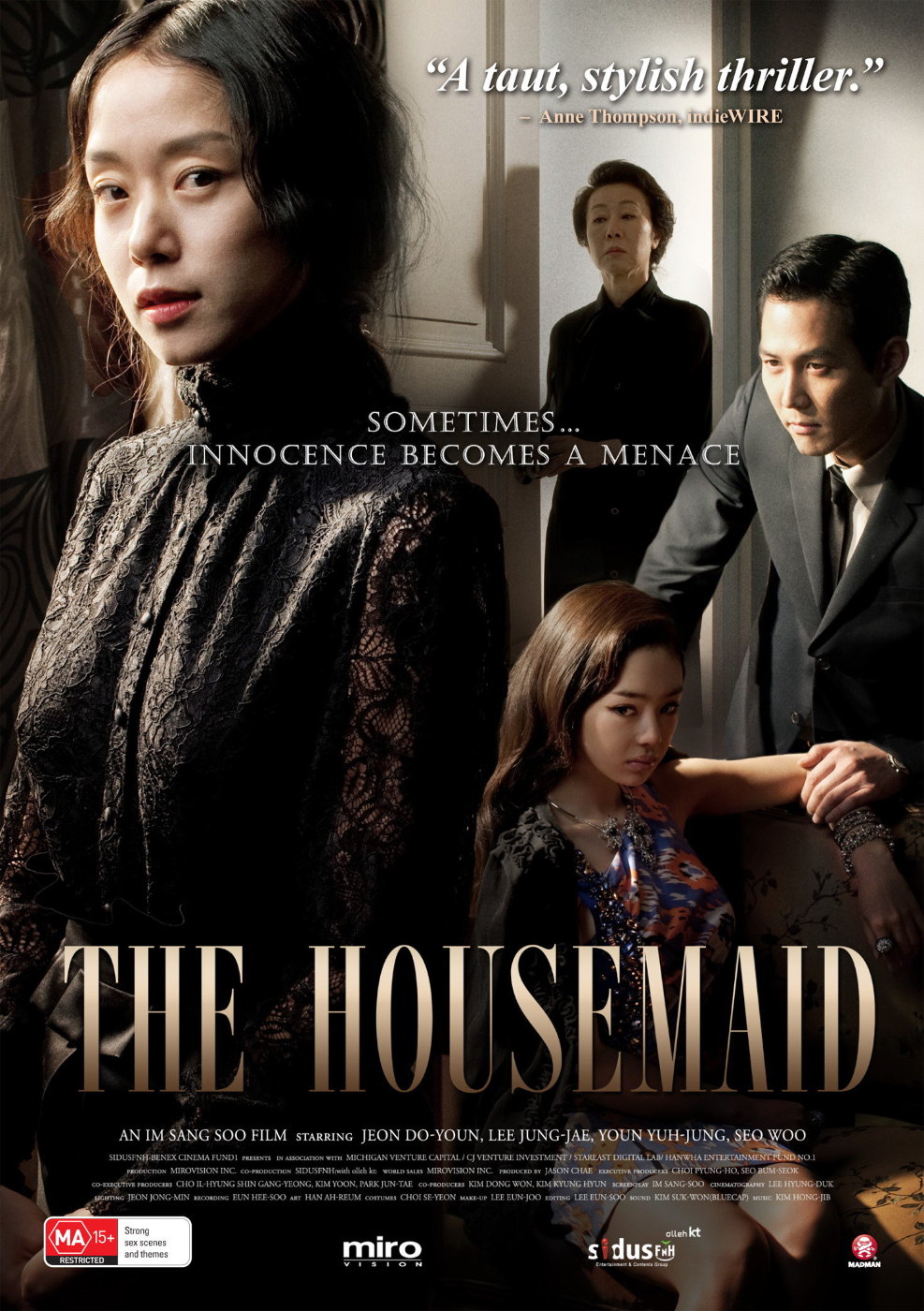 The Housemaid 2010 Korean movie poster with Eun-yi, Hoon, Hae-ra and Miss Cho