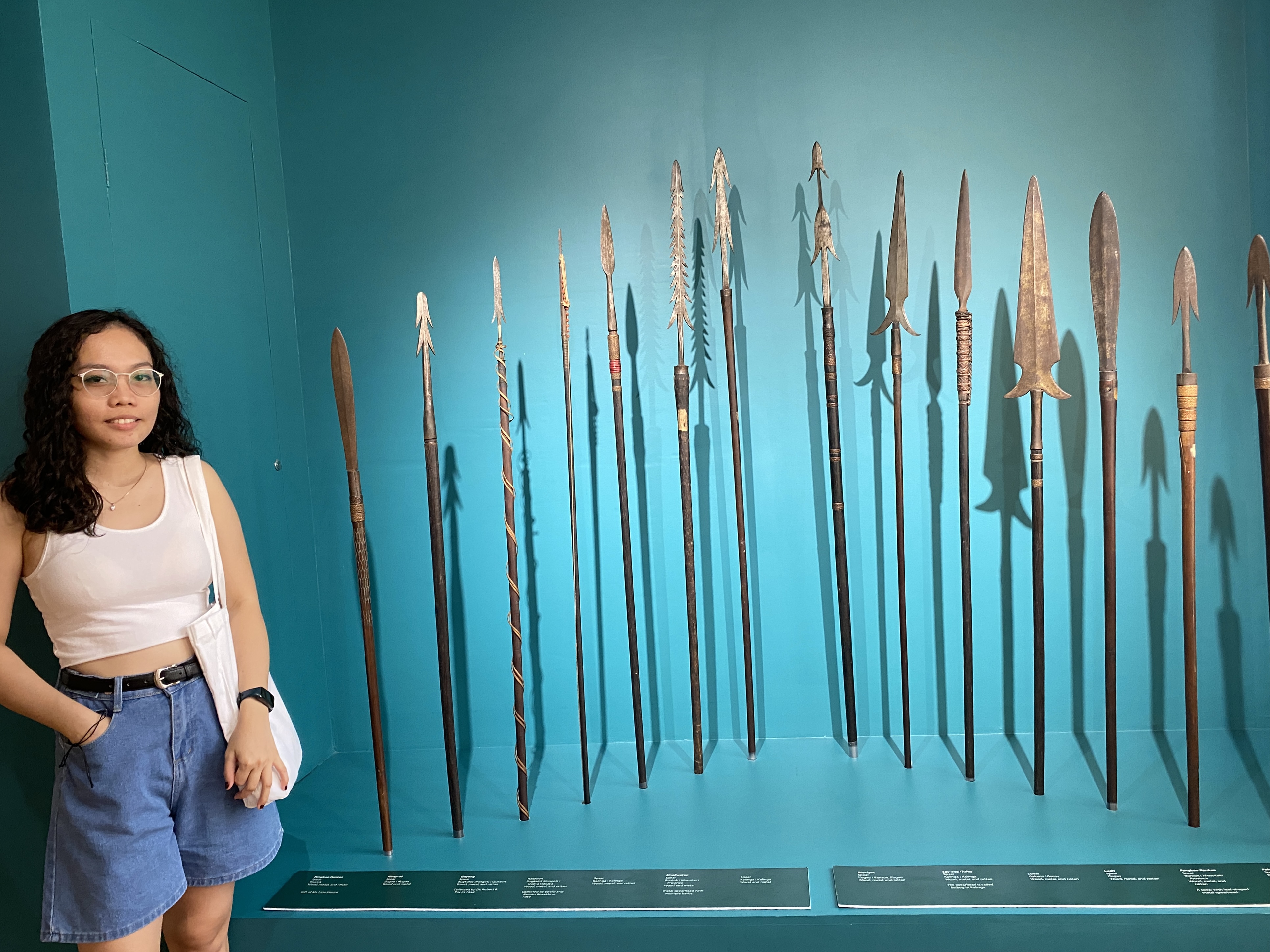 Traditional Filipino spears on display at the National Museum of Anthropology in Manila