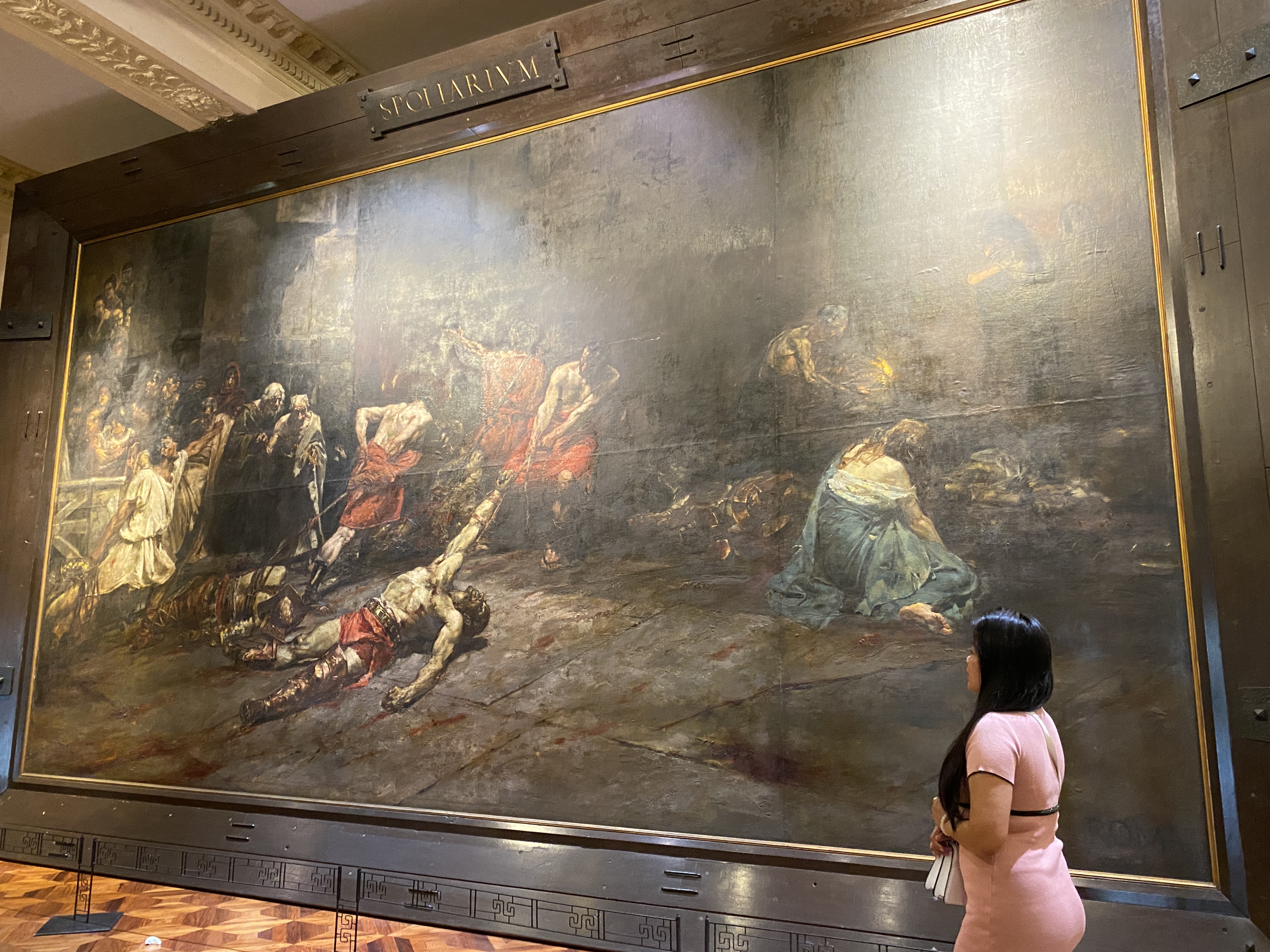 Juan Luna's Spoliarium painting at the National Museum of Fine Arts in Manila