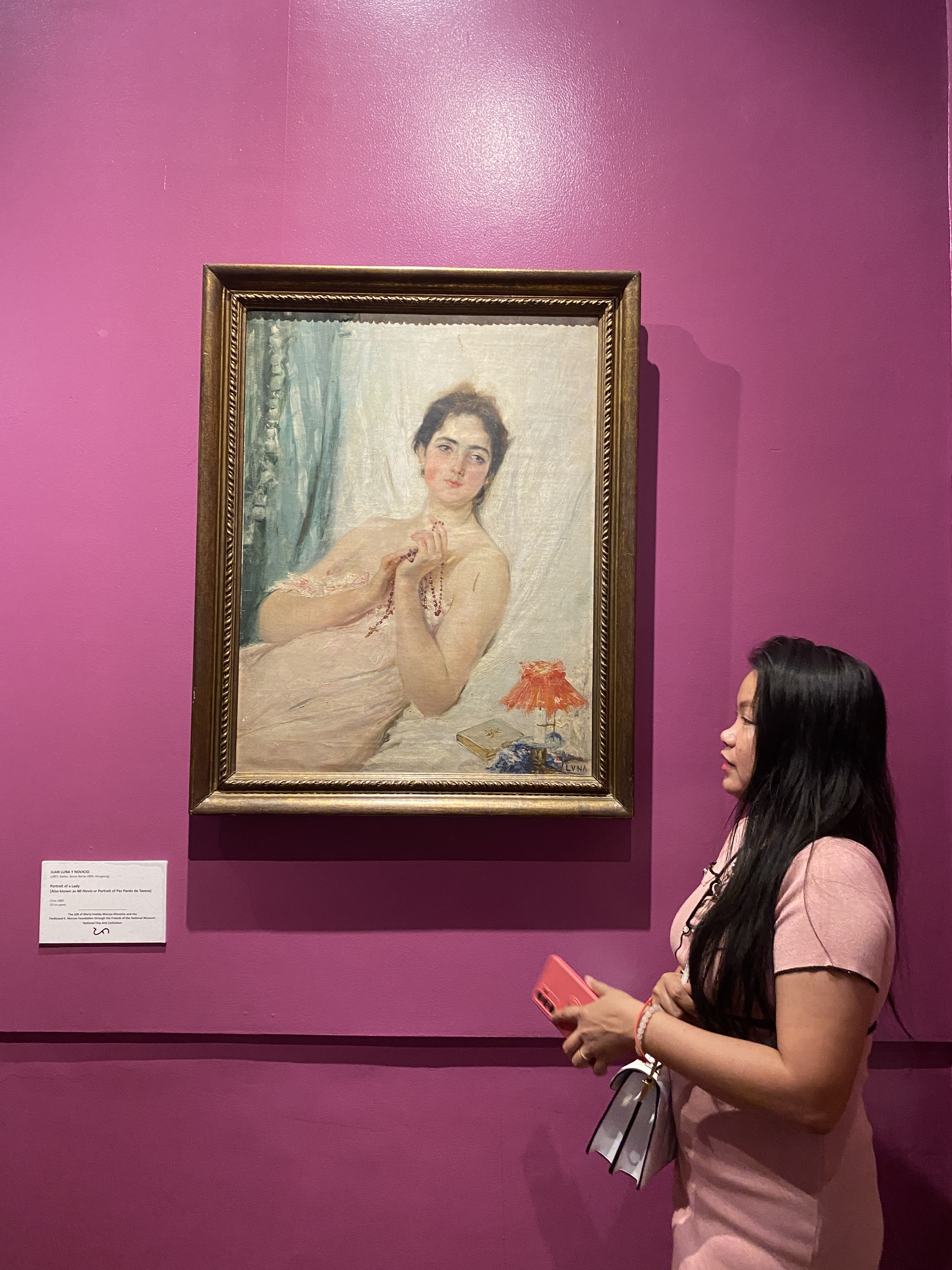 Portrait of a Lady painting by Juan Luna at the National Museum of Fine Arts