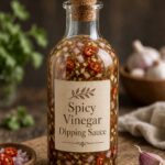 Sweet-tangy spring rolls dipping sauce with chilies and garlic in a jar