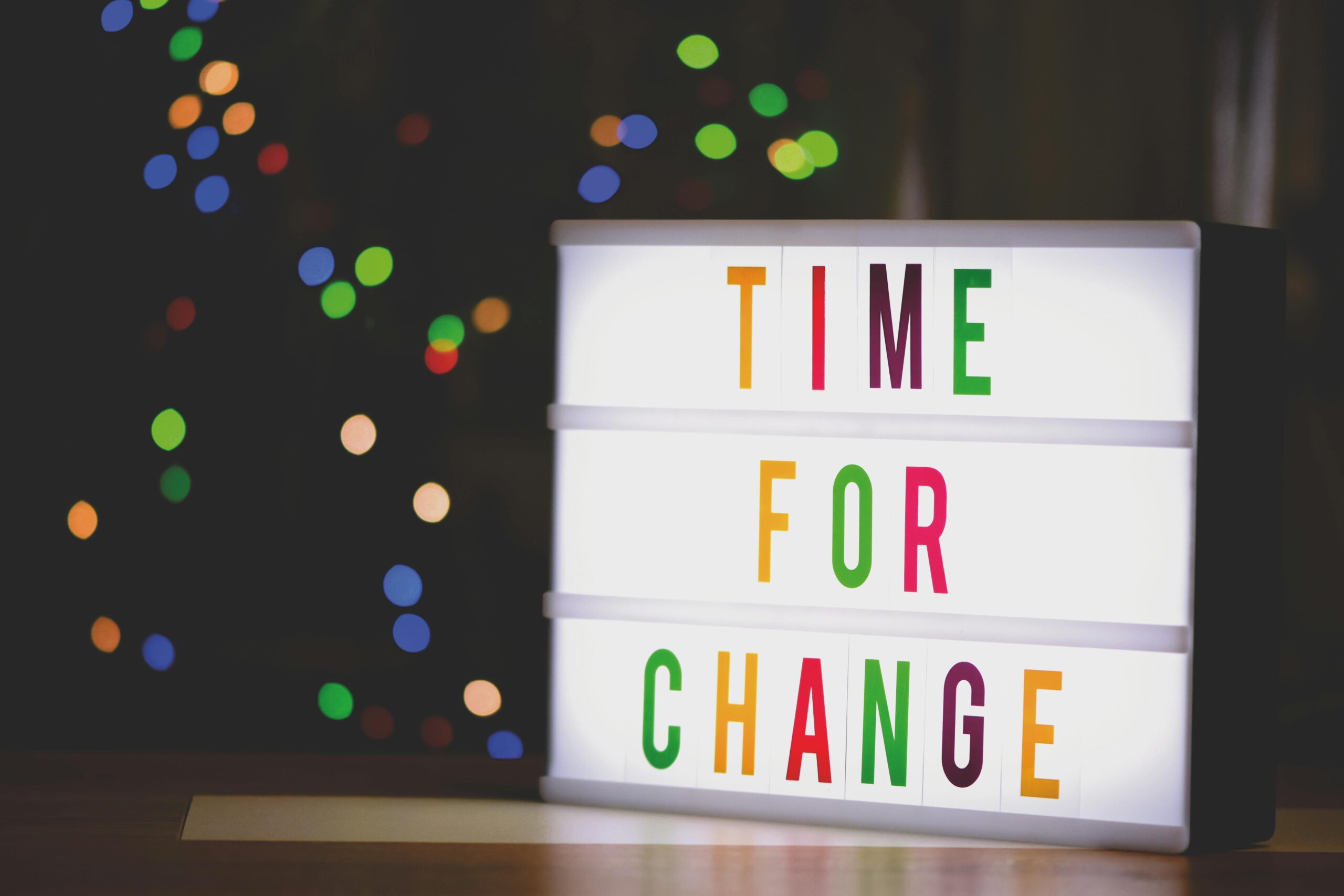 Unlimited Power by Anthony Robbins – a lightbox reading Time for Change