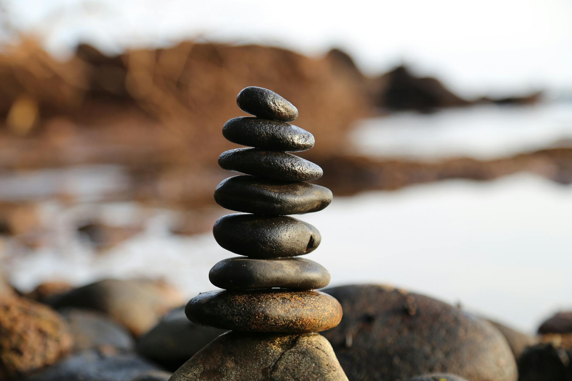 Deep Work by Cal Newport – balanced stones symbolizing focus, calm, and concentration